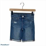 American Eagle Outfitters Shorts | American Eagle Cuffed Distressed Bermuda Short 0 | Color: Blue | Size: 0