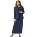 Plus Size Women's 2-Piece Single Breasted Maxi Jacket Dress by Jessica London in Navy (Size 26 W)