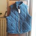 J. Crew Jackets & Coats | J Crew Mercantile Size Xl Navy Quilted Vest W/ Gold Zipper And Front Pockets | Color: Blue | Size: Xl