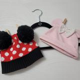 Disney Accessories | Disney Minnie Mouse Girls Hats | Color: Black/Pink | Size: Osg