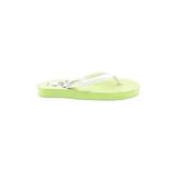 Flip Flops: Green Color Block Shoes - Kids Boy's Size 7