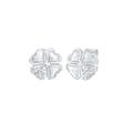 Elli DIAMONDS - Kleeblatt Diamant (0.03) 925 Silber Ohrringe Damen