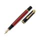 Pelikan Füllhalter Souverän 600, Schwarz-Rot, Feder B (breit), hochwertiger Kolbenfüller im Geschenk-Etui, 928663, 1 stück (1er Pack)