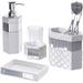 Everly Quinn 6 Piece Bathroom Accessories Set Resin in Gray/White | 10.13 D in | Wayfair 22B903090DC6409DBCDA7131C7E26C67