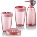 Latitude Run® 4 Piece Bathroom Accessory Set Plastic in Pink | 2.8 D in | Wayfair 73E34AE3CAB947F8A921534429E87A85