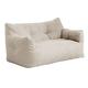 Bean Bag Chair Cover 4ft 2-seat Bean Bag Sofa Couch Cover No Filler Beanbag Chair Washable Thick Sofa Cotton Space-saving Furniture Living Room (Color : Off-white, Size : Sofa cover)