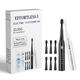 Effortless-I Sonic Vibrations Electric Toothbrush with 4 Brush Heads for Adults, 32000 VPM, Rechargeable, Lasts 15 Days, Timing with 5 Modes Including Whitening