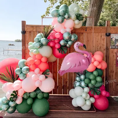 Guirxiété de ballons hawaïens tropicaux en arc décorations pour fête préChristophe mariage