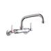 Elkay LK945TS08L2T Splash Mount Faucet w/ 8" Tube Spout & 2" Wrist Blade Handles - 3 1/2" to 8" Adjustable Centers, Silver