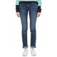 Slim-fit-Jeans Q/S BY S.OLIVER "Catie Slim" Gr. 34, Länge 32, blau (blue denim medium32) Damen Jeans Röhrenjeans in typischer 5-Pocket Form