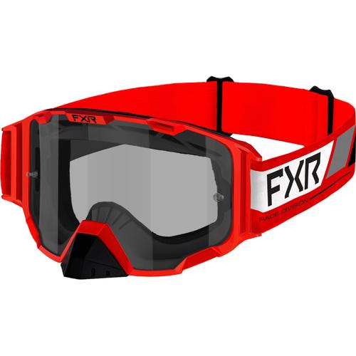 FXR Maverick 2023 Motocross Brille, weiss-rot