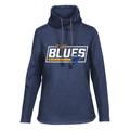 Women's Levelwear Navy St. Louis Blues Loop Boxed In Design Pullover Hoodie