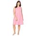 Plus Size Women's Short Sleeveless Sleepshirt by Dreams & Co. in Pink Hearts (Size 1X/2X) Nightgown