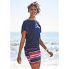 Jerseykleid KANGAROOS, Damen, Gr. 48/50 (XL), N-Gr, bunt (marine, rot, blau, gestreift), Single Jersey, Obermaterial: 50% Baumwolle, 50% Modal. Kleid: 95% Baumwolle, 5% Elasthan, unifarben, gestreift, casual, sehr figurbetont mini, Rundhals,...