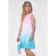 Jerseykleid KANGAROOS Gr. 152/158, N-Gr, bunt (weiß, rosa, mint) Mädchen Kleider Gemusterte im modischen Farbverlauf