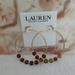 Ralph Lauren Jewelry | New Ralph Lauren Resin Bead Hoop Earrings | Color: Brown/Gold | Size: 1.95"