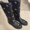 J. Crew Shoes | Jcrew Navy Blue Rain Boots With Bassett Hounds | Color: Blue | Size: 8