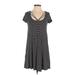 Hollister Casual Dress: Black Stripes Dresses - Women's Size X-Small