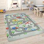 Tapis Chambre Enfant Tapis De Jeux Tapis Bébé Tapis Enfant Route Tapis De Jeux Gris, 120x160 cm