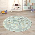 Tapis Chambre Enfant Tapis De Jeux Tapis Bébé Tapis Enfant Route Tapis De Jeux Turquoise, 150 cm