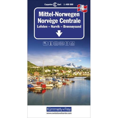 Mittel-Norwegen Nr. 04 Regionalkarte Norwegen 1:400 000, Karte (im Sinne von Landkarte)