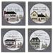 Friends and Family Winter House Square Block 4 Asstd. - 0.75"W X 4"L X 4"H