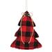 Buffalo Check Tree Ornament - 7.25" high by 6" wide by 1.5" deep