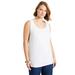 Plus Size Women's Scoopneck One + Only Tank Top by June+Vie in White (Size 18/20)
