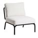 OASIQ Yland Patio Chair w/ Cushions in Gray/White/Blue | 27.13 H x 31.44 W x 27.06 D in | Wayfair 4001035501069