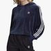 Adidas Tops | Adidas L Womens Velvet Hoodie | Color: Blue/White | Size: L