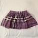 Burberry Bottoms | Burberry Purple Plaid Heart Mini Skirt | Color: Gray/Purple | Size: 5g