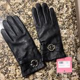 Kate Spade Accessories | Kate Spade Leather Gloves | Color: Black | Size: Os