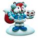 The Holiday Aisle® Christmas Fox Hanging Figurine Ornament Ceramic/Porcelain in Blue/Red/White | 3 H x 4 W x 1 D in | Wayfair