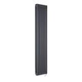 Milano Windsor - 1500W Traditional Anthracite Cast Iron Style Vertical Triple Column Electric Radiator with Wi-Fi Thermostat and Chrome Cable Cover - 1800mm x 380mm