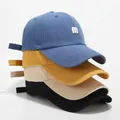 Casquette de baseball en coton avec lettre M pour hommes et femmes chapeau de soleil casquettes