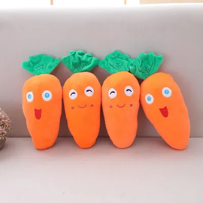 Peluche carotte kawaii pour enfants 20cm animaux de dessin animé doux beurre jouets pour bébés