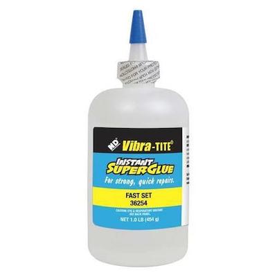 VIBRA-TITE 36254 Instant Adhesive, 362 Series, Clear, 1 lb, Bottle