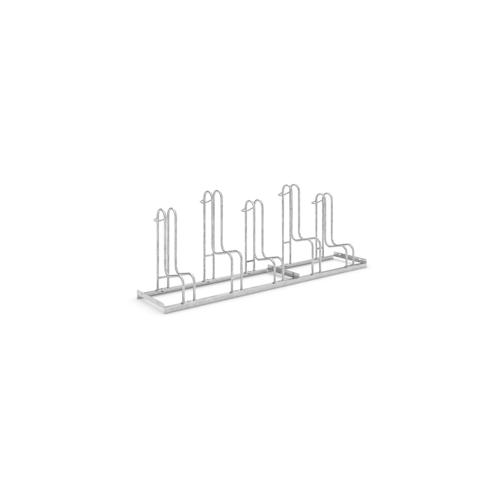 Hochwertiger Fahrradständer Standparker 4055 BR | Sicherer Radständer für Fahrräder mit breite Reifen| einseitig für 5 Fahrräder | Stahl verzinkt