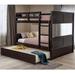 Full Over Full Size Bunk Bed with Twin Size Trundle