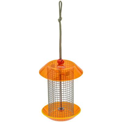 Birds Choice 6.5" Color Pop Collection Small Sunflower Seed Feeder Metal in Orange/Green | 6.5 H x 5 W x 5 D in | Wayfair CPFF1-GO