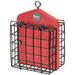 Birds Choice Suet Feeder for Two Cakes in Recycled Plastic Metal in Red | 8 H x 4 W x 5 D in | Wayfair SNDS-RD