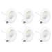 Infibrite 6 Inch Selectable CCT Remodel or New Construction IC LED Retrofit Recessed Lighting Kit in White | 6 W in | Wayfair IB-006-8-12W-WF-6PK