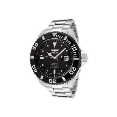 Invicta Men's Pro Diver Automatic White Diamond Black Dial Stainless Steel Watch