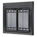 Uniflame Cabinet Style Steel Fireplace Door Steel in Black/Gray | 30.04 H x 37.52 W x 1.81 D in | Wayfair UFPDS1501BLK