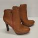 Coach Shoes | Coach Chryssa Saddle Brown Leather Ankle Boots Q1552 Size 9 Platform | Color: Tan | Size: 9