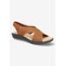 Extra Wide Width Women's Claudia Sandal by Easy Street in Tan (Size 8 1/2 WW)