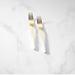 Kate Spade Dining | Kate Spade Ny & Lenox || With Love - 2pc. Tasting Fork Set. | Color: Gold/White | Size: Os