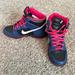 Nike Shoes | Nike Id Dunks High Women’s Size 7 Pink Blue Black | Color: Black/Blue/Pink | Size: 7