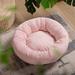 Tucker Murphy Pet™ Dog Bed, Round Donut, Anti Slip & Machine Washable Polyester in Pink | 5 H x 23 W x 23 D in | Wayfair