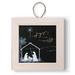 The Holiday Aisle® Joy To The World Nativity Photo Ornament Wood in Black/Brown/White | 5.25 H x 5.25 W in | Wayfair